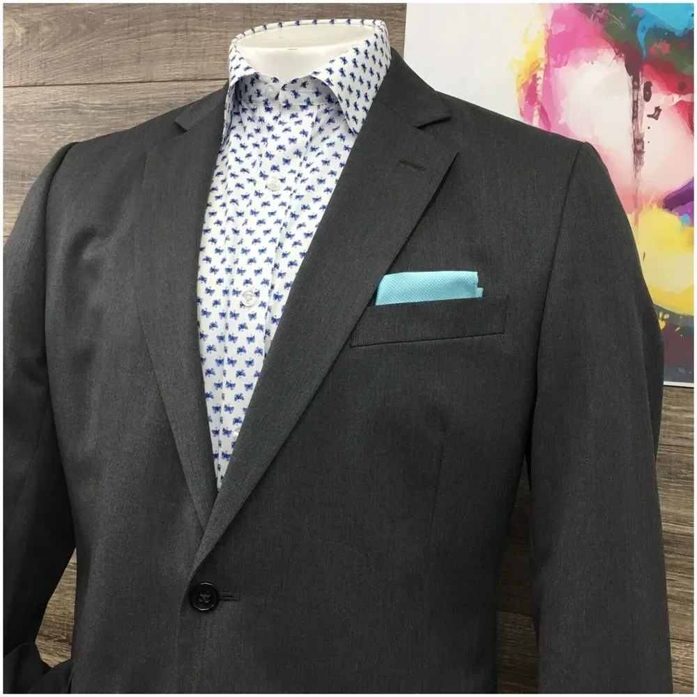 STAFFORD Mens Blazer Sport Coat Casual‎ Jacket Size 44R Classic Gray Wool Suit